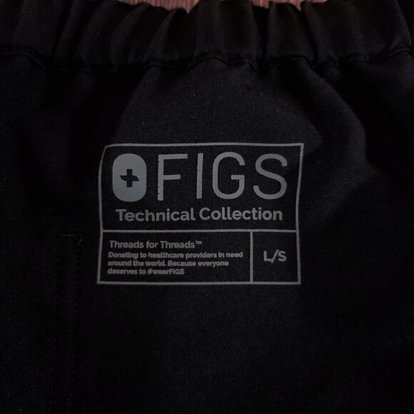 Figs Mens Size Large Black Pisco Basic Scrub Bottom Pants FM4500S PO 1557 - Picture 11 of 14